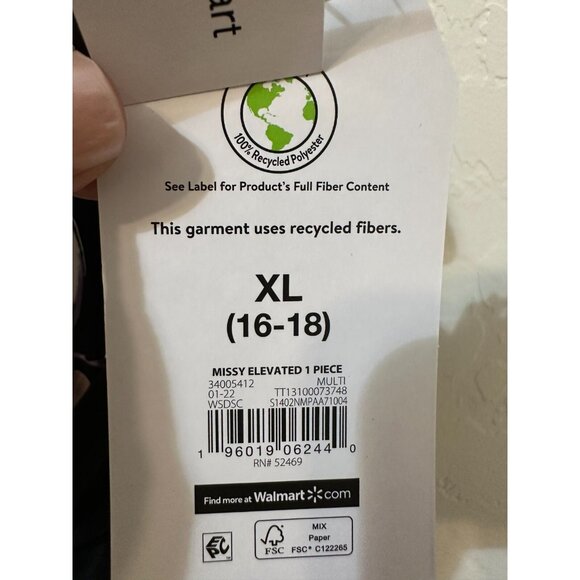 Tropical Floral Deep V neck Once Piece Swimsuit size XL Cheeky High Leg Travel - Picture 2 of 14